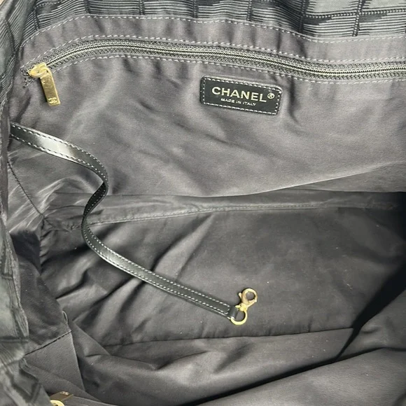 100% Authentic Pre-owned Chanel Nylon Black Tote Bag, 13.5x10x6 - Picture 12 of 16